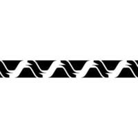 Abstract Geometric Ribbon Pattern, Black And White, Minimalist vector