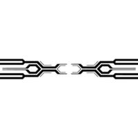 Abstract Circuitry Minimalist With Contrasting Lines vector