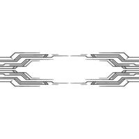 Abstract Tech Lines On White Minimalist Circuit Board vector