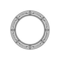Abstract Geometric Circle, Grey Tones On White, Ornamental Element vector
