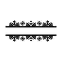 Minimalist Snowflakes Border, Winter, Blank Space vector