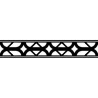 Black And White Geometric Border, Illustration vector