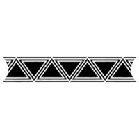Geometric Triangle Border, Abstract Element, Black White vector