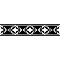 Black White Geometric Border On White Background, Elegant Pattern vector