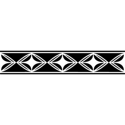 Black White Geometric Border On White Background, Elegant Pattern