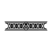 Minimalist Black White Decorative Border Element Geometric Pattern vector