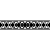 Geometric Border, Black And White Diamond Pattern On Light Background vector