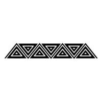 Geometric Border Repeating Black Triangles On White vector