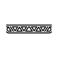 Geometric Border Minimalist Black Triangular Pattern On White vector