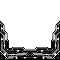 Modern Digital Circuitry Border, Hitech Frame, Minimalist vector