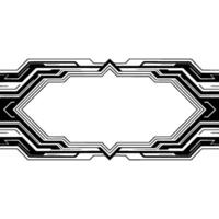 Futuristic Tech Frame With Central Sunburst On White Background vector