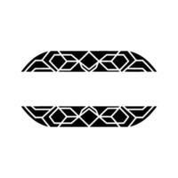 Geometric Black White Divider Art Deco Element, Minimalist Style vector