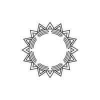 Geometric Sunburst Frame With Glow And Sparkles On Gray Background vector