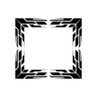 Geometric Frame Abstract Black On White Background vector