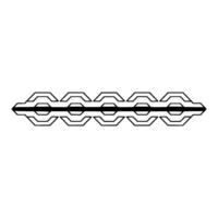 Minimalist Abstract Chain Link Line Art On White Background vector