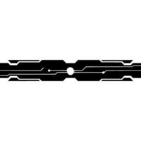 Modern Tech Circuit Board Element Minimalist, Abstract On White vector