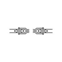 Abstract Circuit Board Element Technology Illustration, Minimalist vector