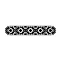 Decorative Geometric Border Repeating Circular Pattern, Modern vector