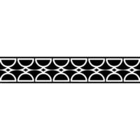 Geometric Black And White Decorative Border Pattern On White vector