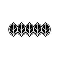 Minimalist Leaf Pattern In Black And White Element vector