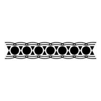 Modern Geometric Border In Black And White vector