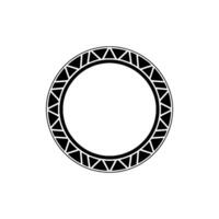 Black And White Geometric Circle On White Background vector