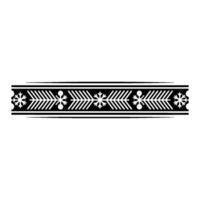 Geometric Decorative Border In Black And White Ornamental Element vector