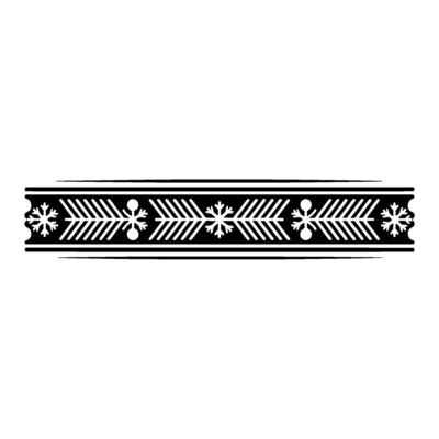 Geometric Decorative Border In Black And White Ornamental Element