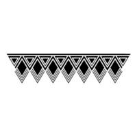 Geometric Decorative Border Black White Element vector