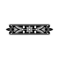 Minimalist Christmas Border, Holiday Ornament, Decorative Element vector