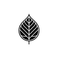Minimalist Black Leaf On Light Gray Background vector