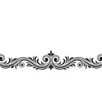 Elegant Black Flourish Border On Gradiant Background vector