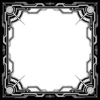 Art Deco Frame With Blank Space, Elegant Geometric Border vector