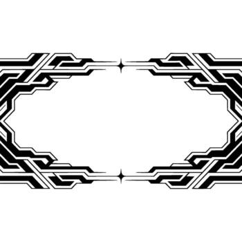 Geometric Tech Frame Futuristic Minimalist With White Space vector