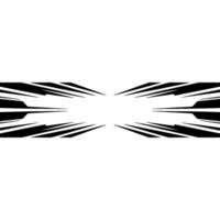 Abstract Black Burst Line Art Element On White Background vector