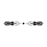 Futuristic Tech Line Divider, Geometric Illustration On White vector