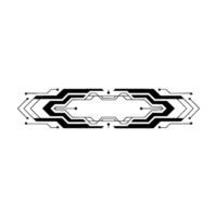 Futuristic Tech Element With Geometric Circuit vector