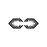 Geometric Abstract Black And White On A Plain Background vector