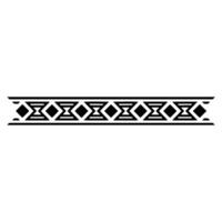 Geometric Pattern Border In Black And White, Illustration vector