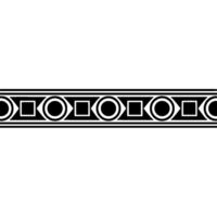 Minimalist Geometric Border, Black And White, Repeatable Pattern vector