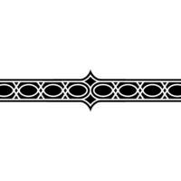 Elegant Black And White Geometric Border Element For vector