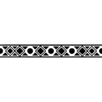 Geometric Border, Modern Abstract Pattern, Minimalist, Grey Black vector