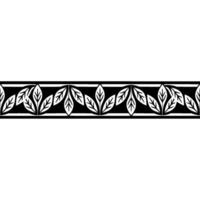 Black And White Leaf Border On Gradiant Background vector