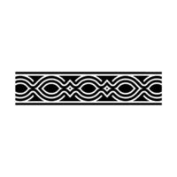 Geometric Black And White Decorative Border On White Background vector