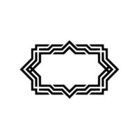Geometric Labelframe In Black, Gray, And White Minimalist vector