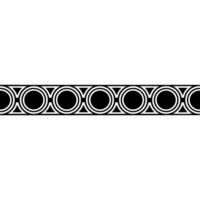 Geometric Border Pattern, Black And White, Decorative Element vector