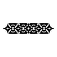Geometric Black Pattern Border On White Background, Illustration vector