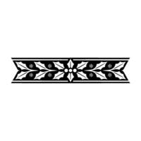 Elegant Christmas Border Holly And Snowflake Pattern On White vector