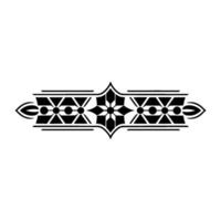 Geometric Ornamental Border With Red Accents On White Background vector