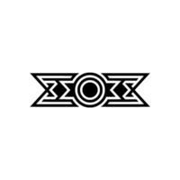 Minimalist Art Deco Border In Black On White vector